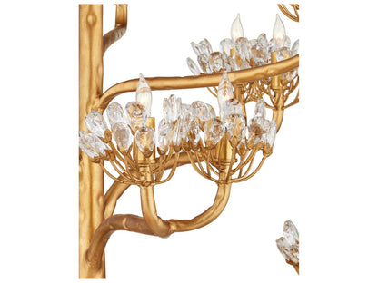 Currey & Company Currey and Company 22-Light Agave Americana Chandelier in Dark Gold Leaf