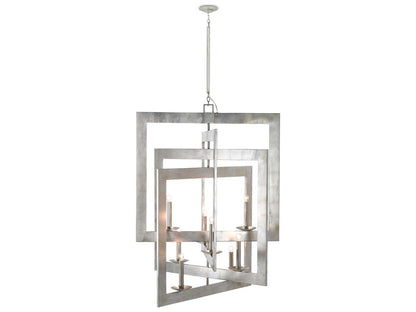 Currey & Company Currey and Company 8-Light Middleton Grand Chandelier in Contemporary Silver Leaf