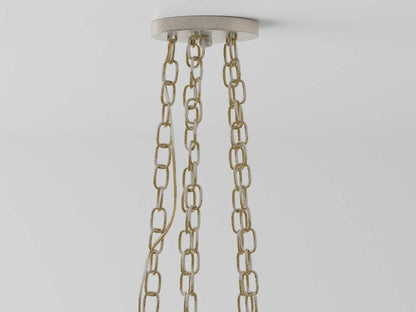 Currey & Company Currey and Company 10-Light Forest Light Chandelier in Textured Silver and Natural
