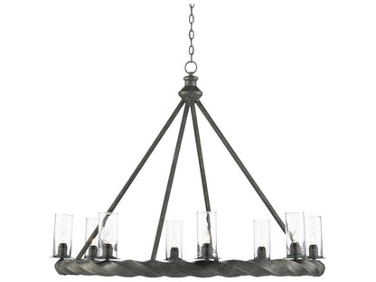 Currey & Company Currey and Company Orson 8-Light Chandelier in Light Mol¨¦ with Clear Glass