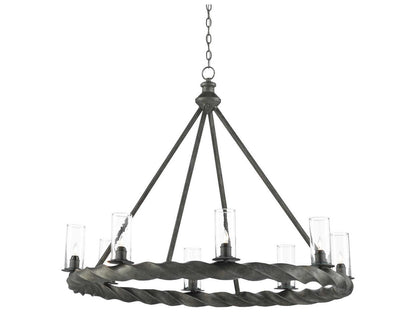 Currey & Company Currey and Company Orson 8-Light Chandelier in Light Mol¨¦ with Clear Glass