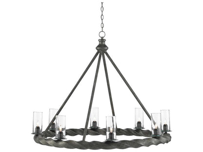 Currey & Company Currey and Company Orson 8-Light Chandelier in Light Mol¨¦ with Clear Glass