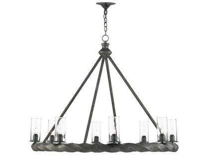 Currey & Company Currey and Company Orson 8-Light Chandelier in Light Mol¨¦ with Clear Glass