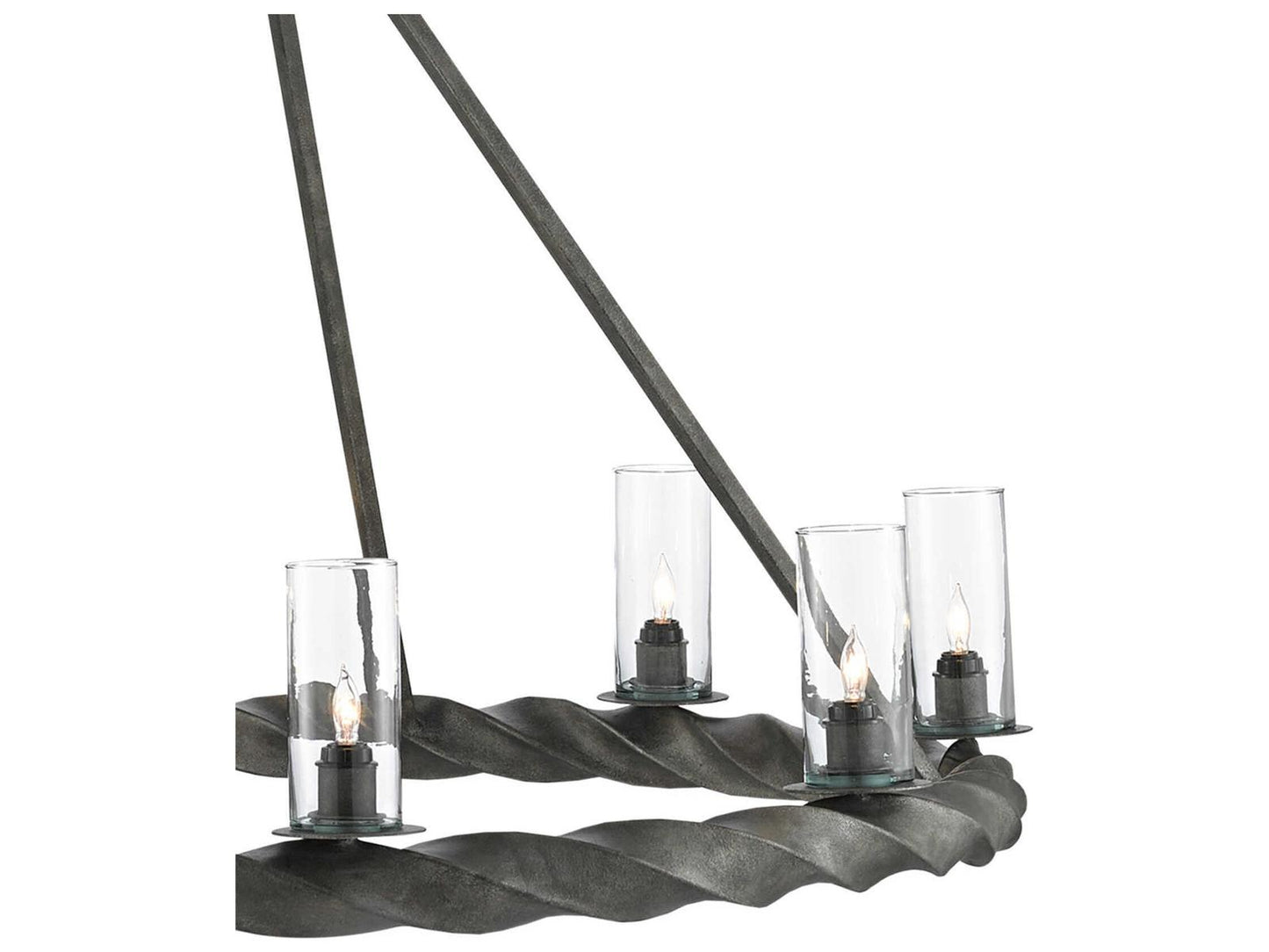 Currey & Company Currey and Company Orson 8-Light Chandelier in Light Mol¨¦ with Clear Glass