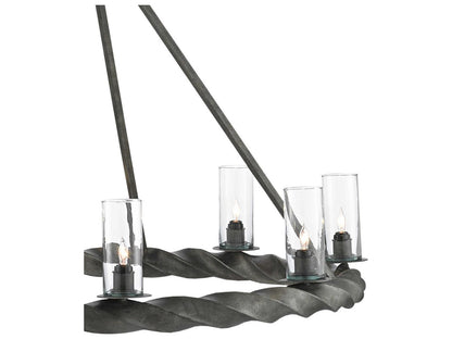 Currey & Company Currey and Company Orson 8-Light Chandelier in Light Mol¨¦ with Clear Glass