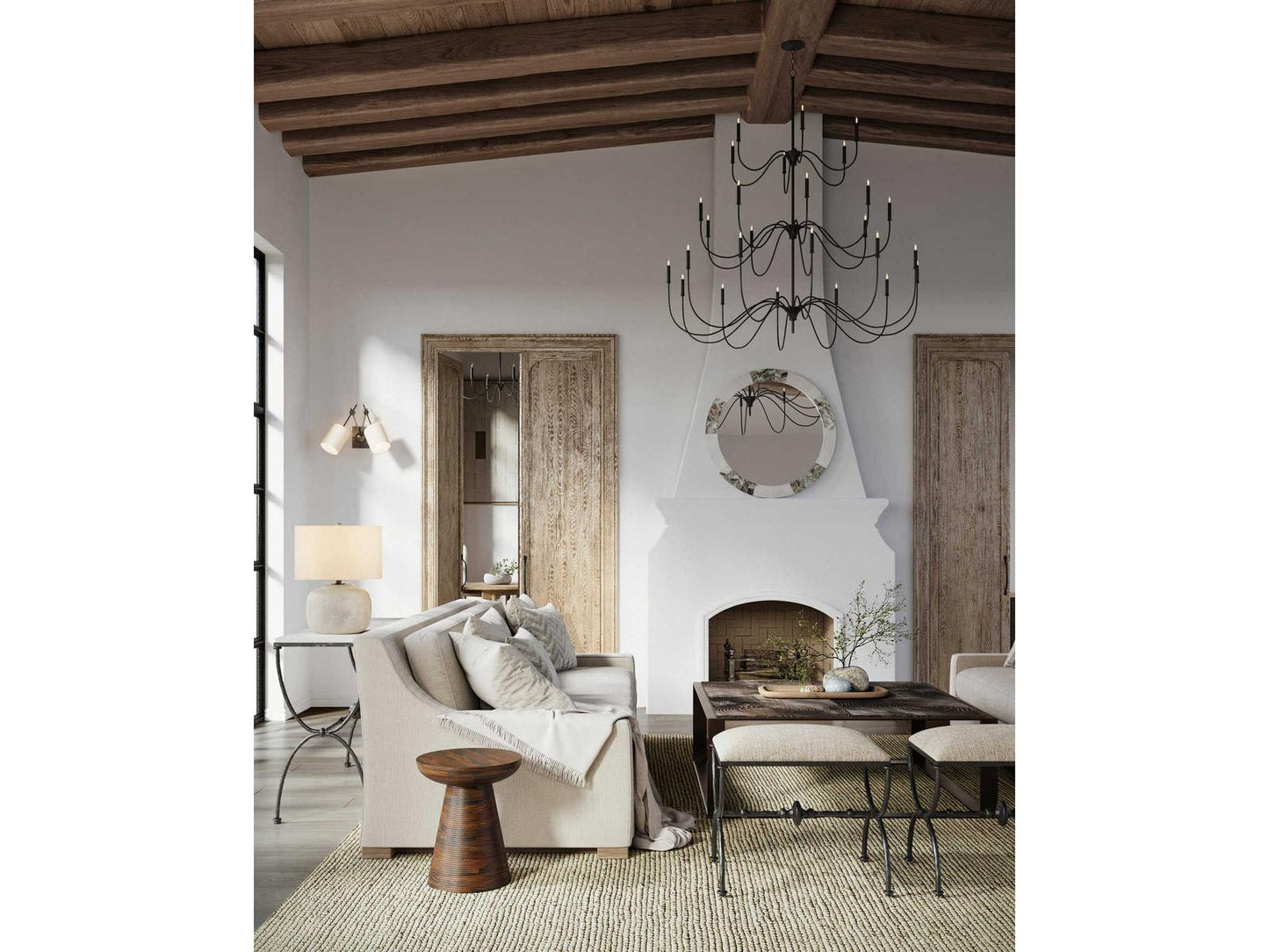 Currey & Company Currey and Company Tirrell 27-Light Chandelier in Antique Black