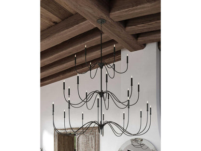 Currey & Company Currey and Company Tirrell 27-Light Chandelier in Antique Black