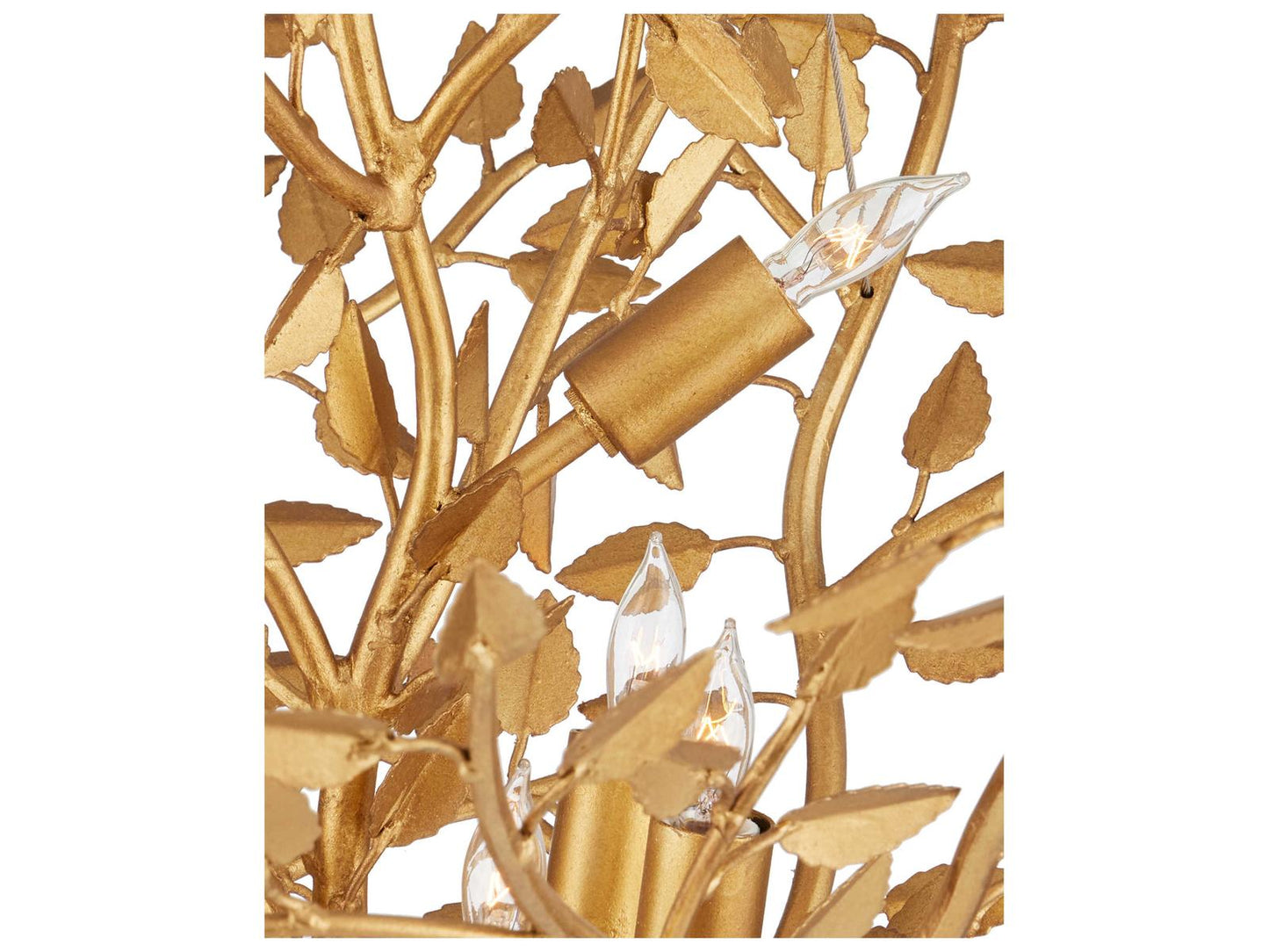 Currey & Company Currey and Company 8-Light Huckleberry Chandelier in Contemporary Gold Leaf