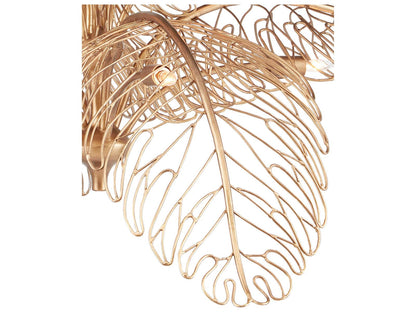 Currey & Company Currey and Company Taormina 8-Light Brass Chandelier with Italianate Leaf Design