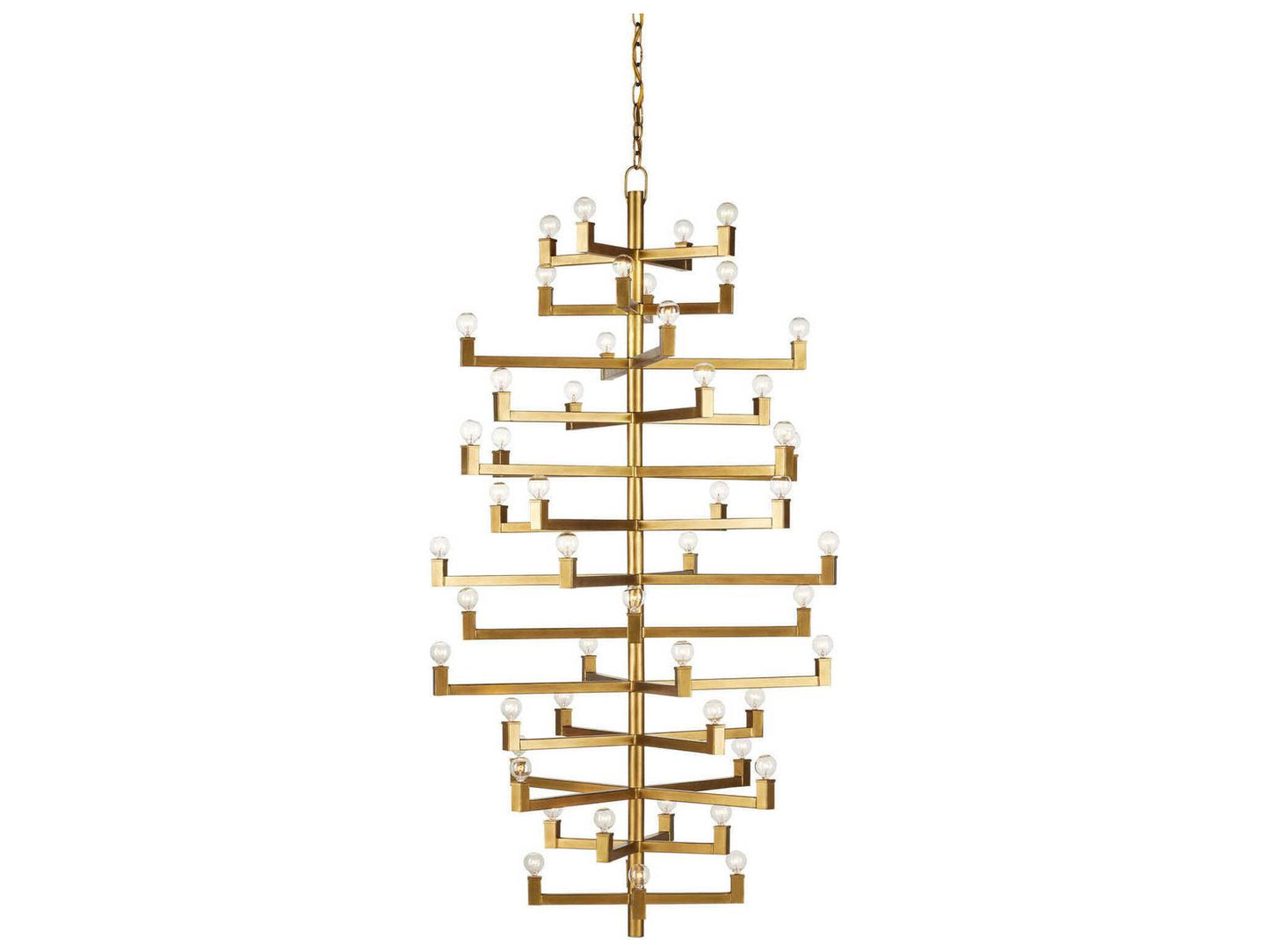 Currey & Company Currey and Company 52-Light Andre Grande Chandelier in Brass