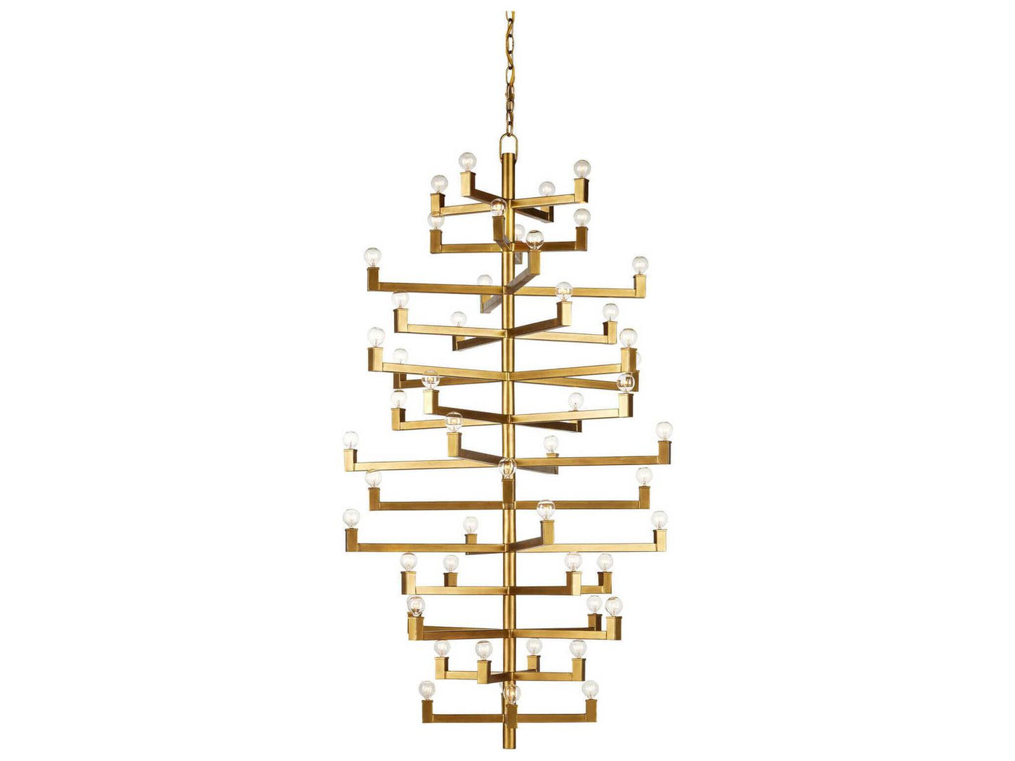 Currey & Company Currey and Company 52-Light Andre Grande Chandelier in Brass