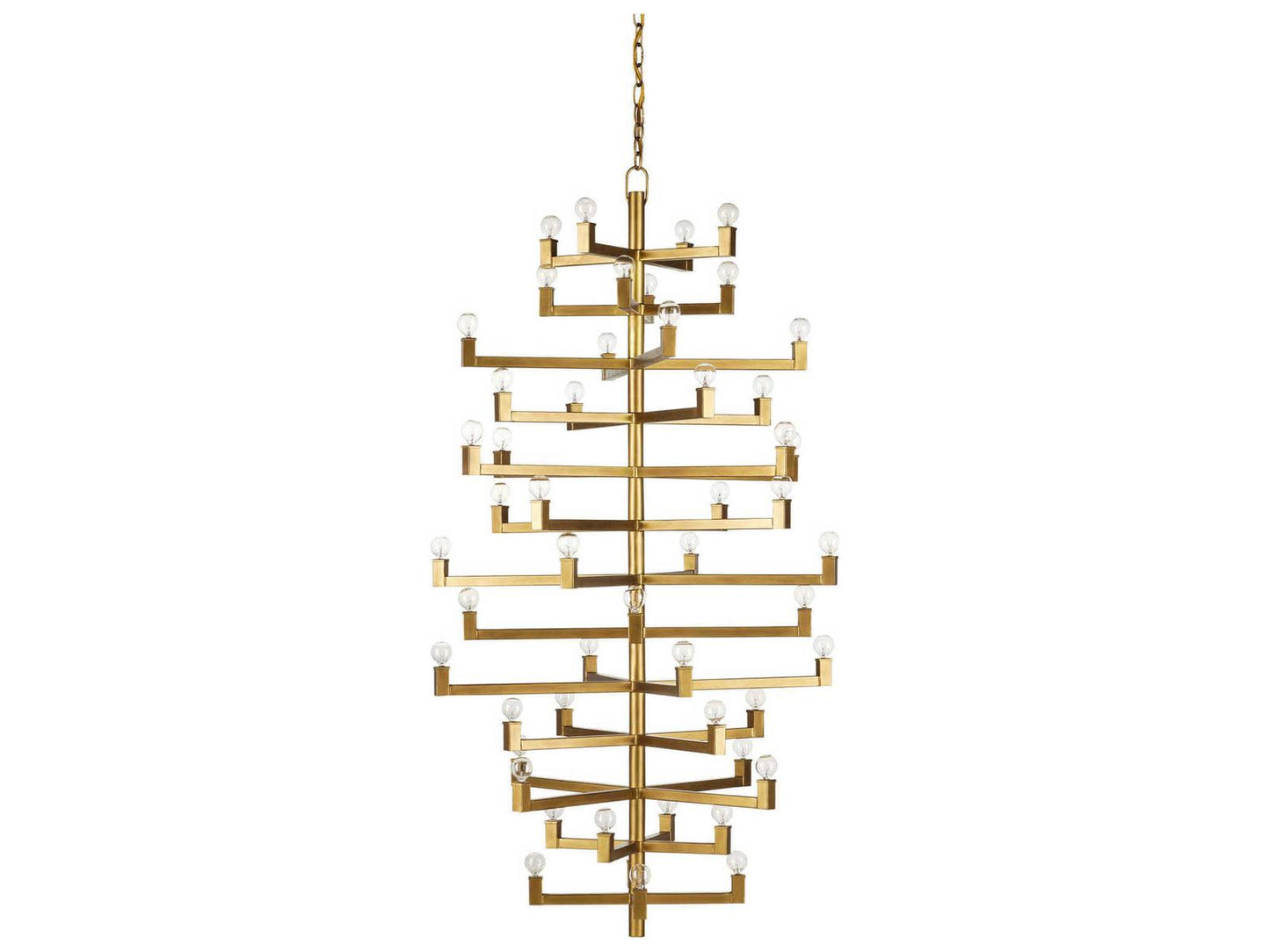 Currey & Company Currey and Company 52-Light Andre Grande Chandelier in Brass