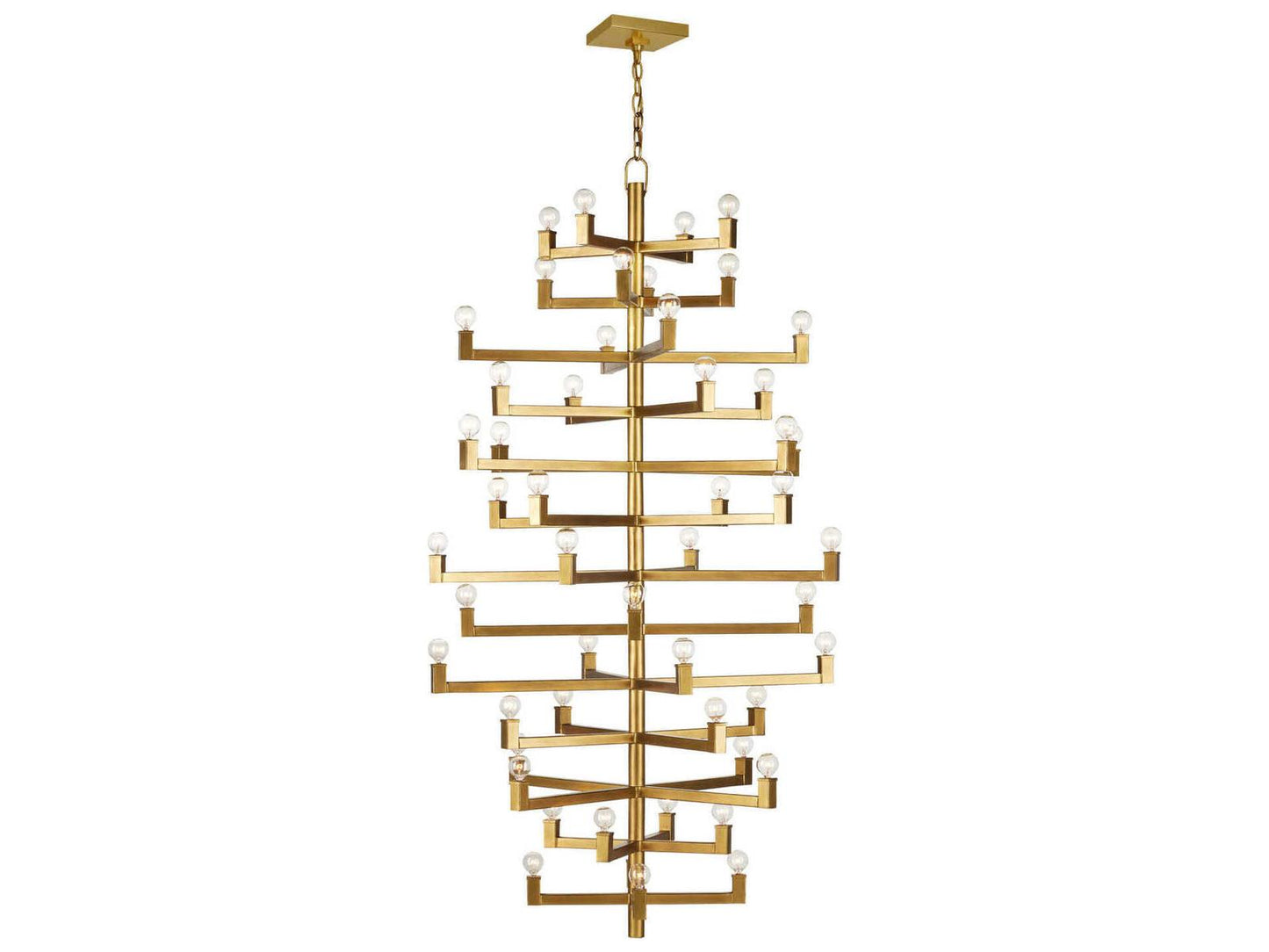 Currey & Company Currey and Company 52-Light Andre Grande Chandelier in Brass