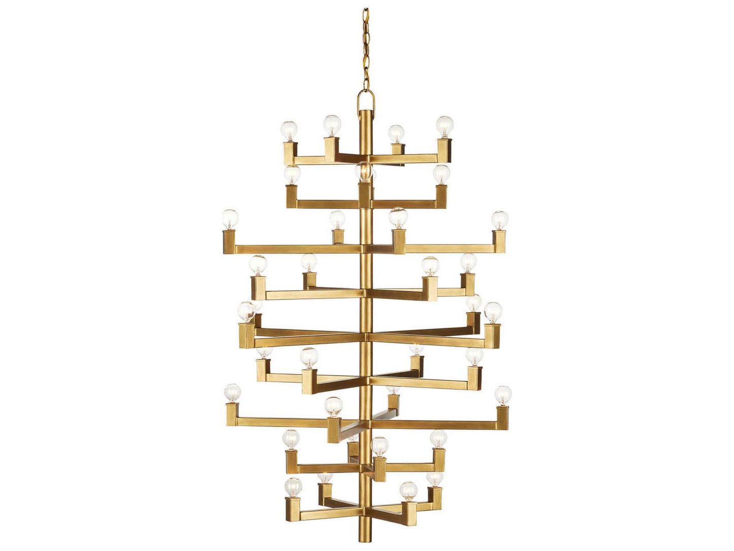 Currey & Company Currey and Company 36-Light Andre Chandelier in Brass Finish