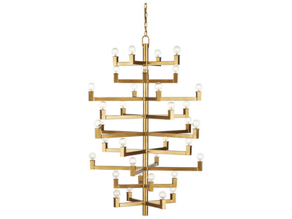 Currey & Company Currey and Company 36-Light Andre Chandelier in Brass Finish