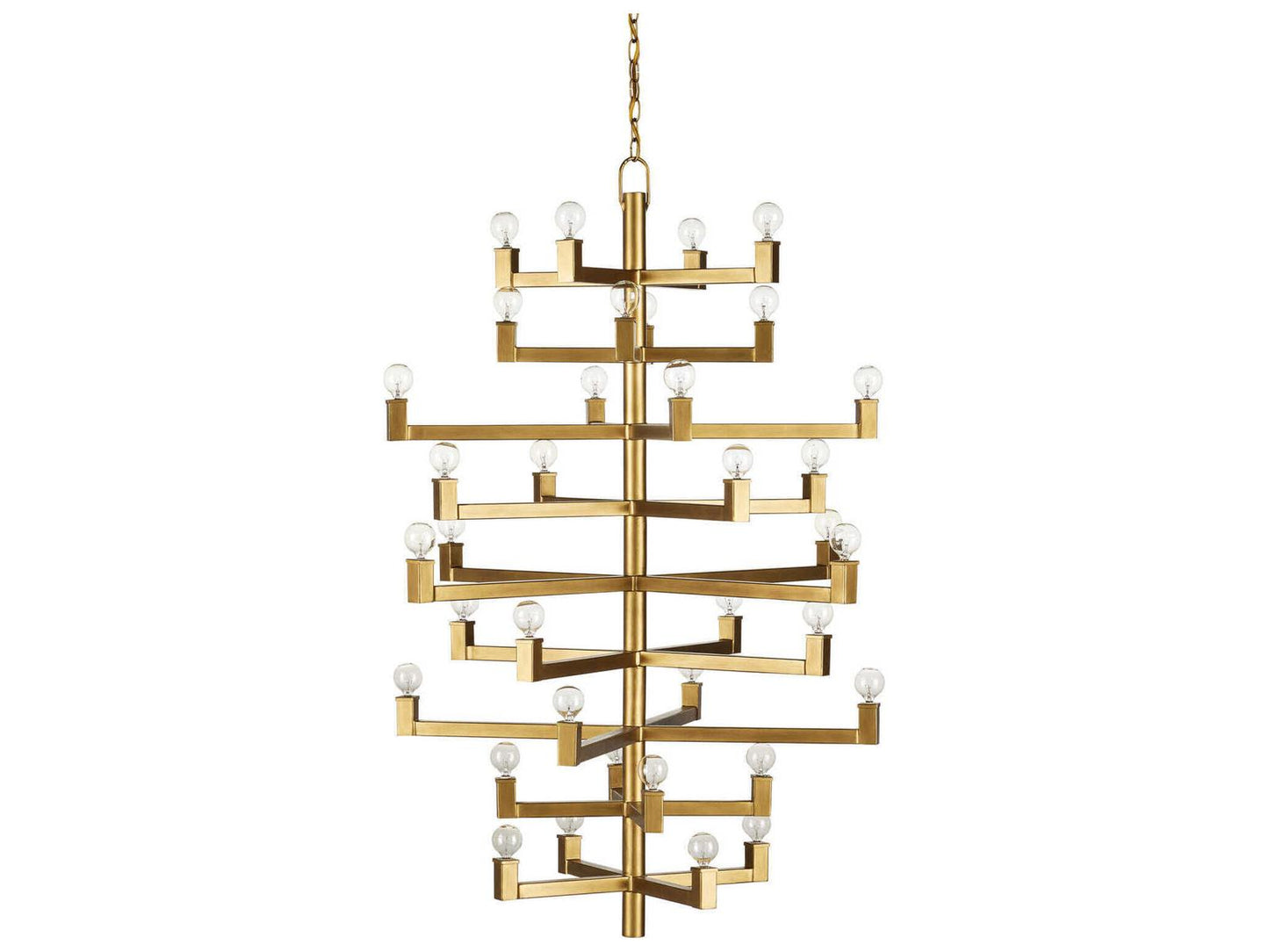 Currey & Company Currey and Company 36-Light Andre Chandelier in Brass Finish