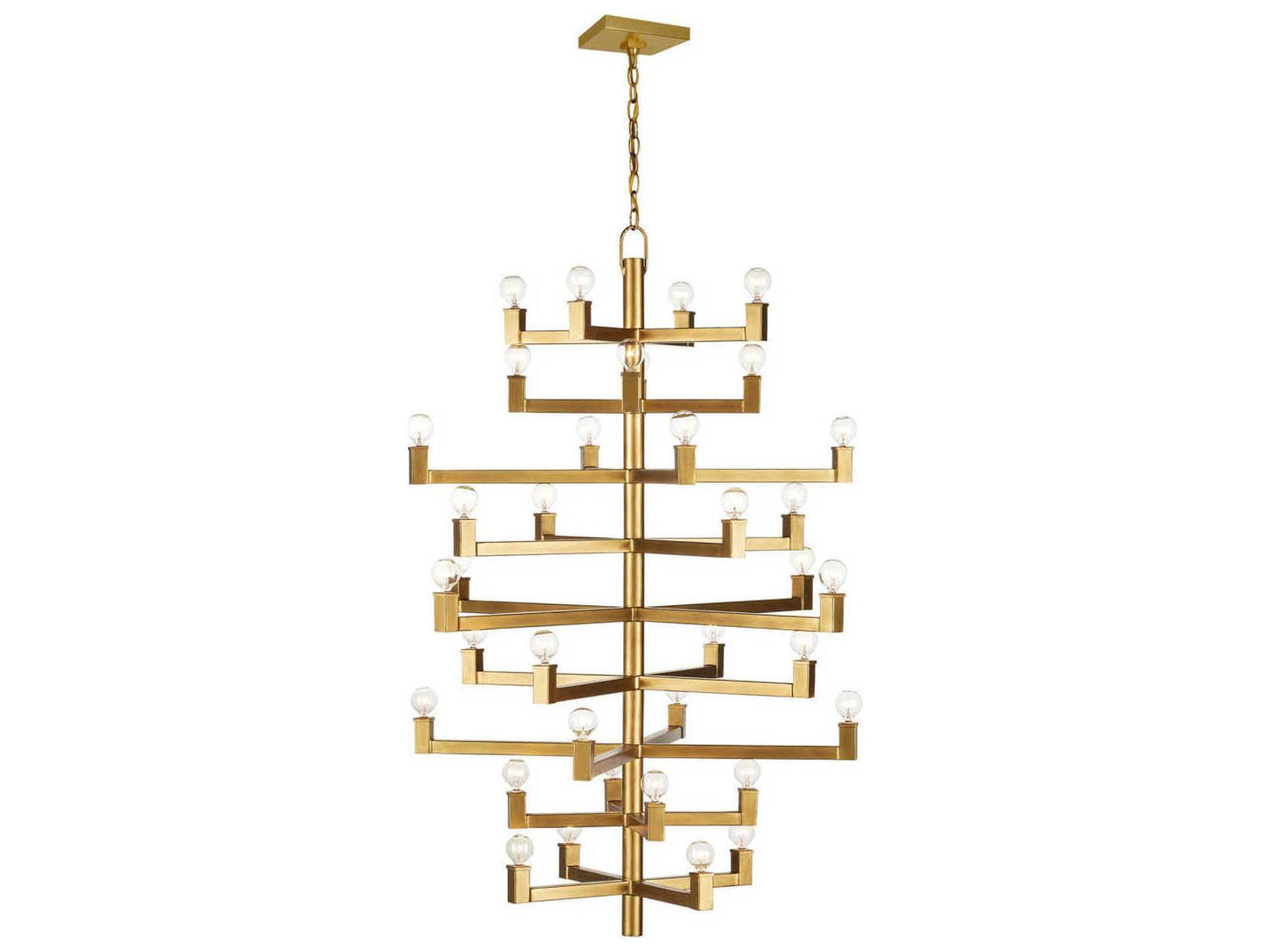 Currey & Company Currey and Company 36-Light Andre Chandelier in Brass Finish