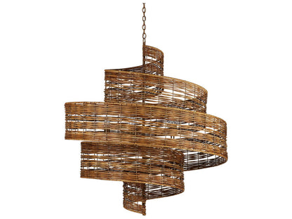 Currey & Company Currey and Company 5-Light Saisei Chandelier Khaki Natural Rattan