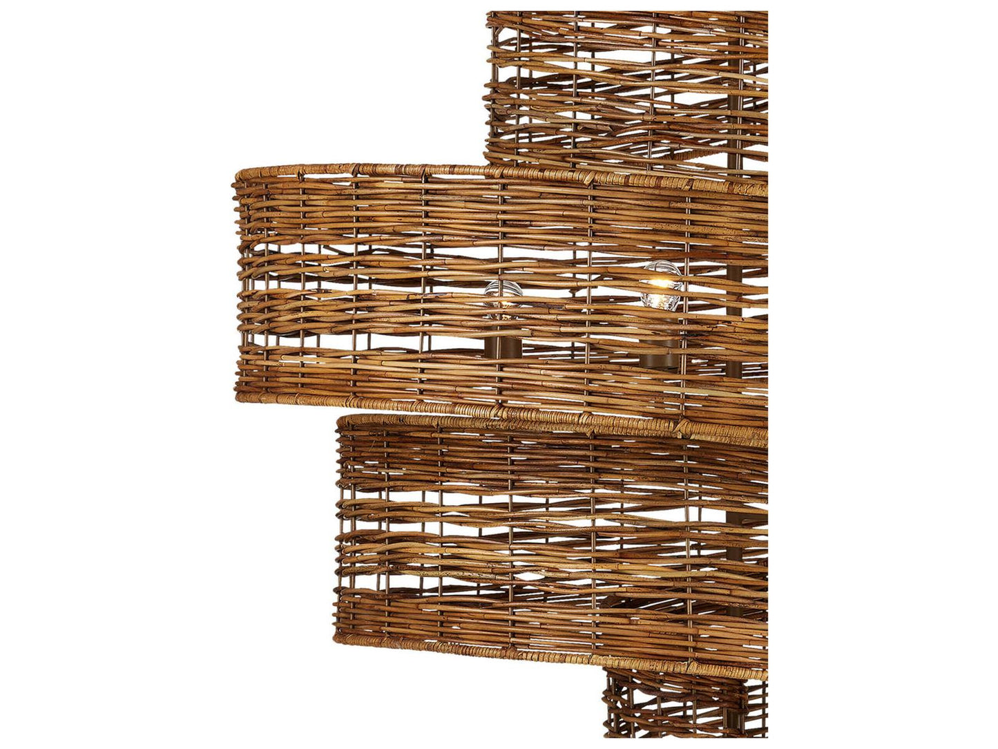 Currey & Company Currey and Company 5-Light Saisei Chandelier Khaki Natural Rattan