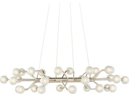 Currey & Company Currey and Company Chaldea 30-Light Contemporary Silver Leaf Chandelier