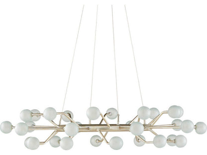 Currey & Company Currey and Company Chaldea 30-Light Contemporary Silver Leaf Chandelier
