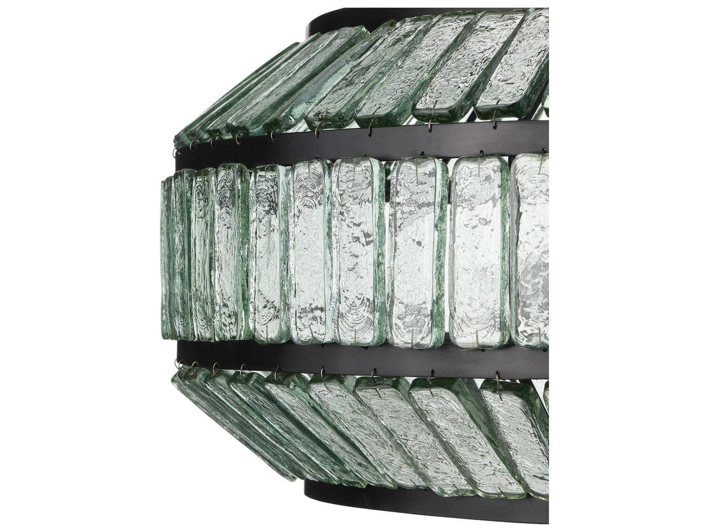 Currey & Company Currey and Company 6-Light Centurion Chandelier in Satin Black and Clear Glass