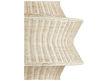 Currey & Company Currey and Company 9-Light Phebe Tiered Chandelier in Bleached Natural and Vanilla