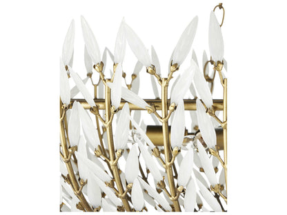 Currey & Company Currey and Company 7-Light Magnum Opus Chandelier in Brass and White Glass