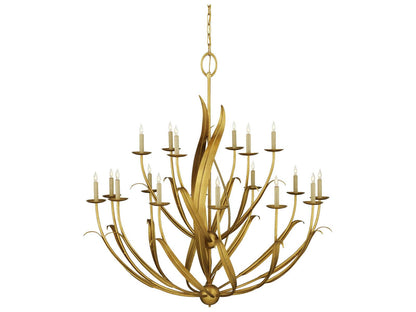 Currey & Company Currey and Company 18-Light Menefee Chandelier in Antique Gold Leaf