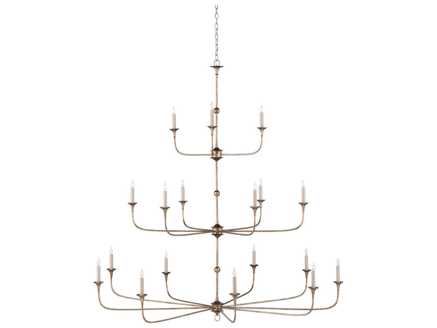 Currey & Company Currey and Company 18-Light Nottaway Grande Chandelier in Pyrite Bronze