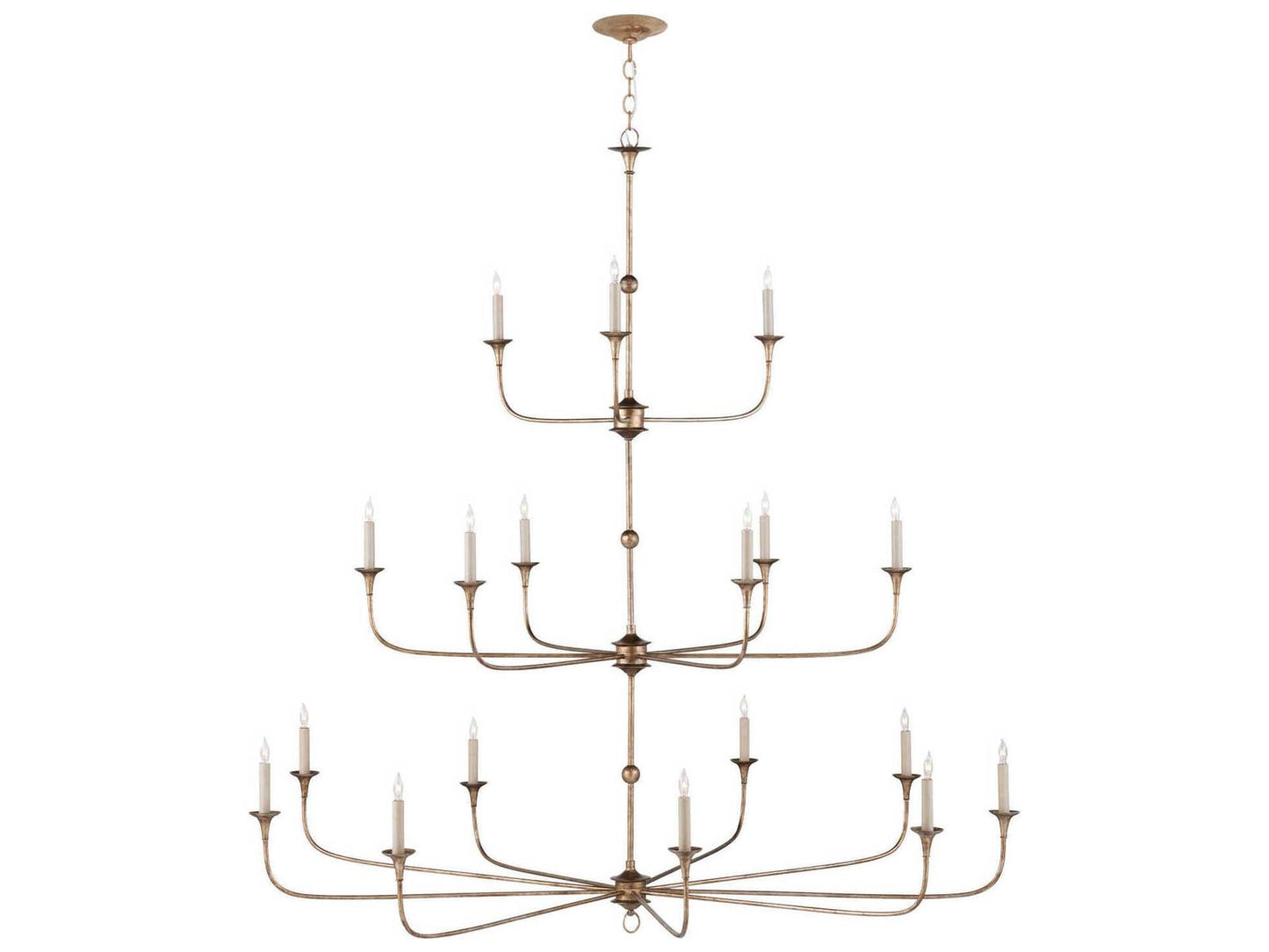 Currey & Company Currey and Company 18-Light Nottaway Grande Chandelier in Pyrite Bronze