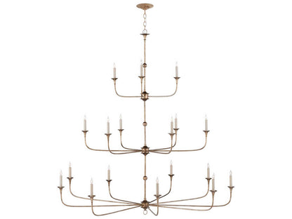 Currey & Company Currey and Company 18-Light Nottaway Grande Chandelier in Pyrite Bronze