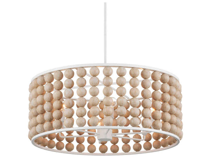 Currey & Company Currey and Company 6-Light Holcroft Chandelier in Sandstone and Sugar White