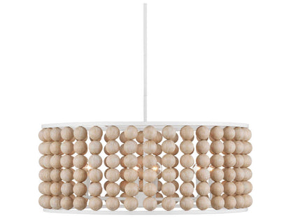 Currey & Company Currey and Company 6-Light Holcroft Chandelier in Sandstone and Sugar White