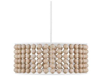 Currey & Company Currey and Company 6-Light Holcroft Chandelier in Sandstone and Sugar White