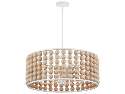 Currey & Company Currey and Company 6-Light Holcroft Chandelier in Sandstone and Sugar White