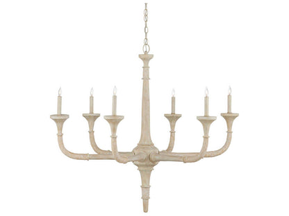 Currey & Company Currey and Company 6-Light Aleister Chandelier in Sandstone Finish