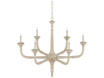 Currey & Company Currey and Company 6-Light Aleister Chandelier in Sandstone Finish