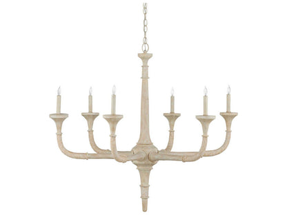 Currey & Company Currey and Company 6-Light Aleister Chandelier in Sandstone Finish
