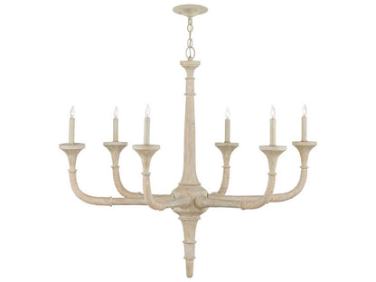 Currey & Company Currey and Company 6-Light Aleister Chandelier in Sandstone Finish