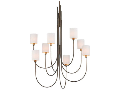 Currey & Company Currey and Company 8-Light Archetype Chandelier in Statuary Bronze and Antique Brass