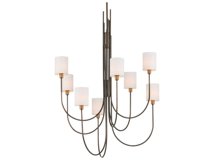 Currey & Company Currey and Company 8-Light Archetype Chandelier in Statuary Bronze and Antique Brass