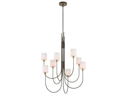 Currey & Company Currey and Company 8-Light Archetype Chandelier in Statuary Bronze and Antique Brass