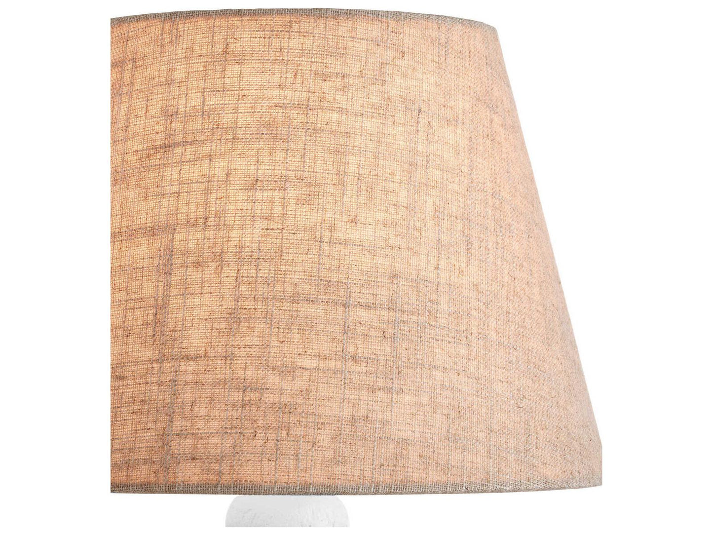 Currey & Company Currey and Company 5-Light Charny Chandelier in Gesso White with Linen Shades