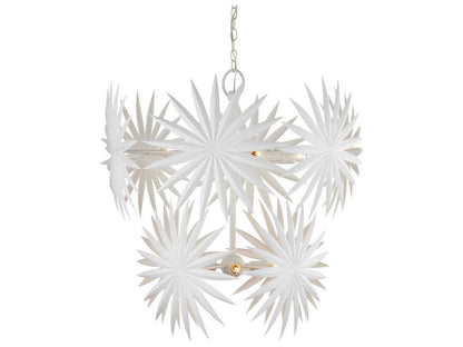 Currey & Company Currey and Company 10-Light Bismarkia Chandelier in Gesso White