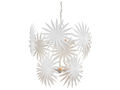 Currey & Company Currey and Company 10-Light Bismarkia Chandelier in Gesso White