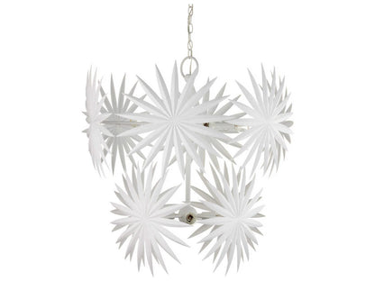 Currey & Company Currey and Company 10-Light Bismarkia Chandelier in Gesso White