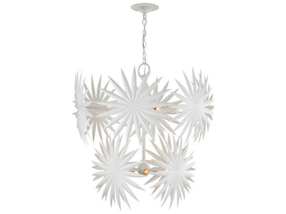 Currey & Company Currey and Company 10-Light Bismarkia Chandelier in Gesso White