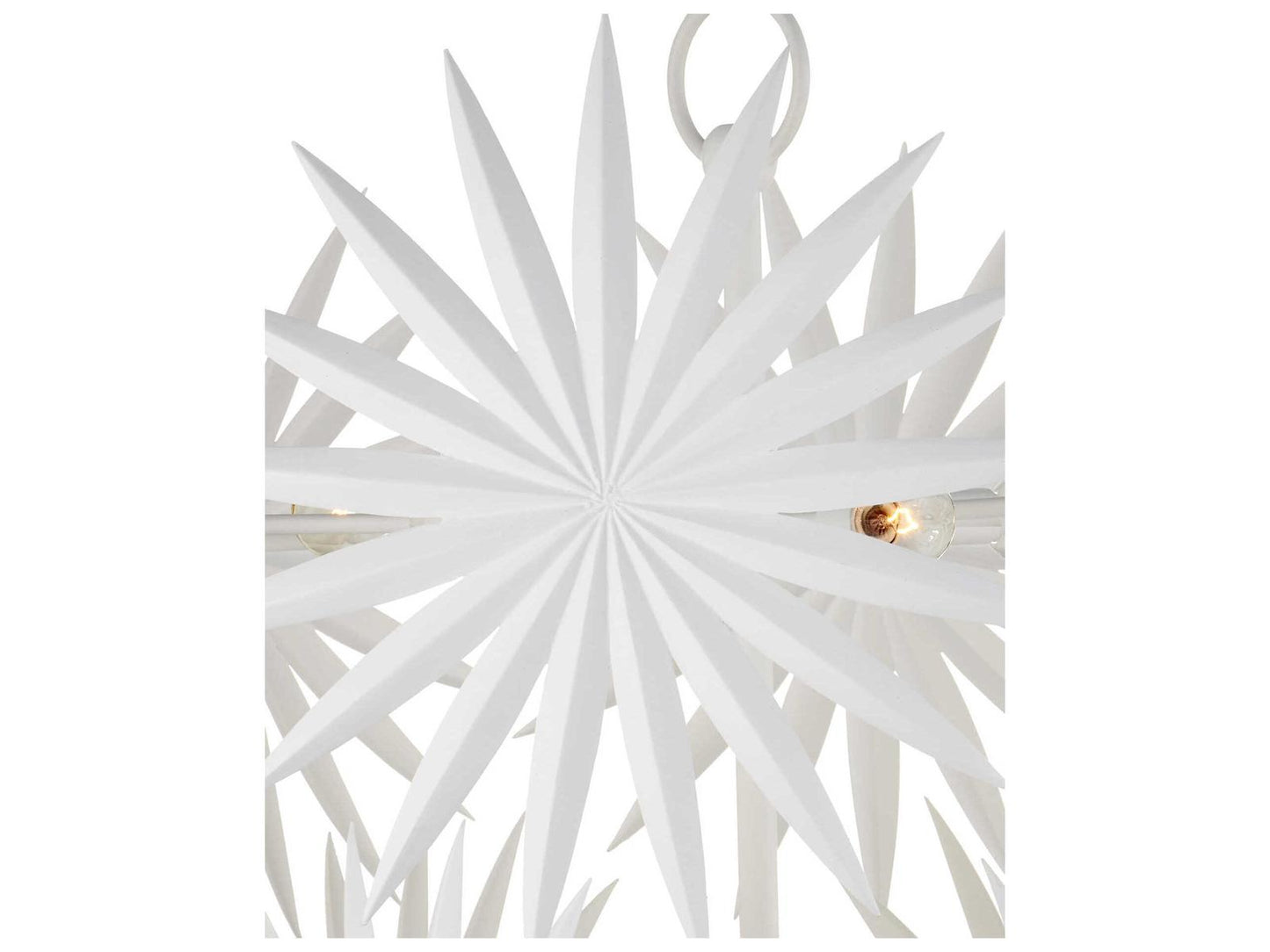 Currey & Company Currey and Company 10-Light Bismarkia Chandelier in Gesso White