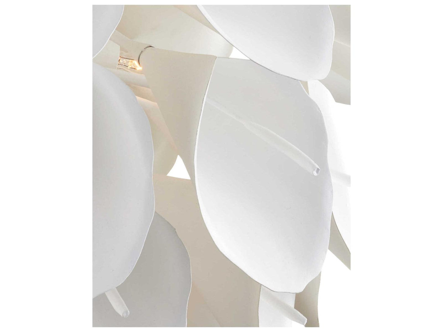 Currey & Company Currey and Company 9-Light Diego Chandelier in Gesso White Wrought Iron